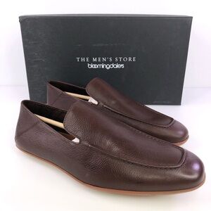 Men's The Men's Store Bloomingdale's Flat Last Push Down Loafer, 9, Brown